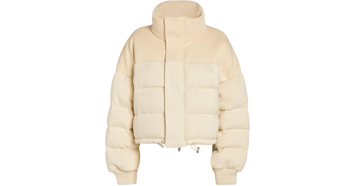 Amiri Cashmere Puffer Jacket in White (Natural) | Lyst Canada