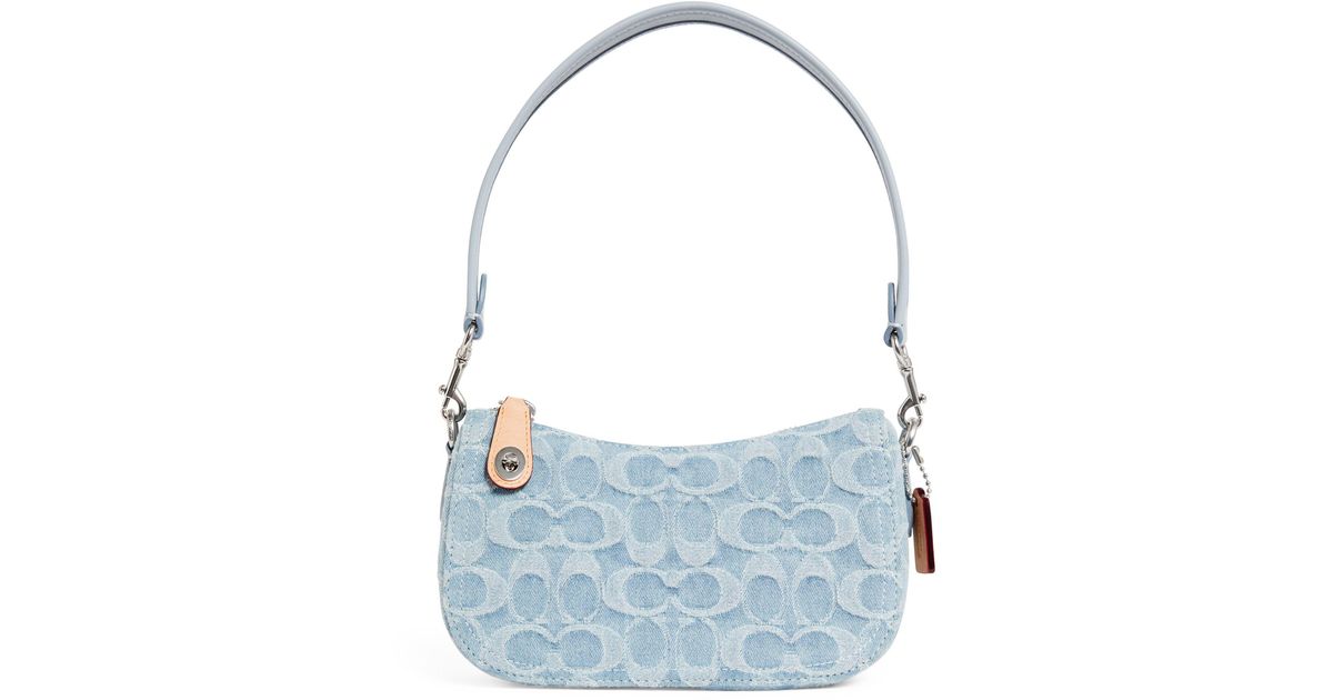COACH Denim Swinger Shoulder Bag in Blue | Lyst