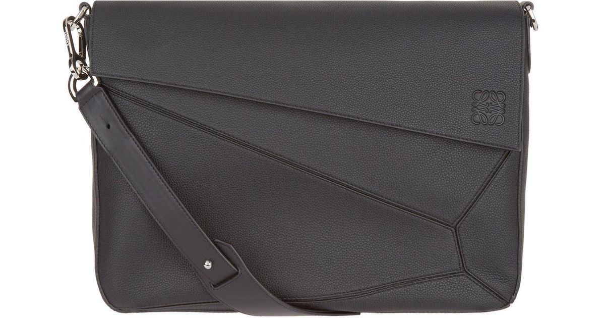 Loewe Leather Puzzle Messenger Bag in 