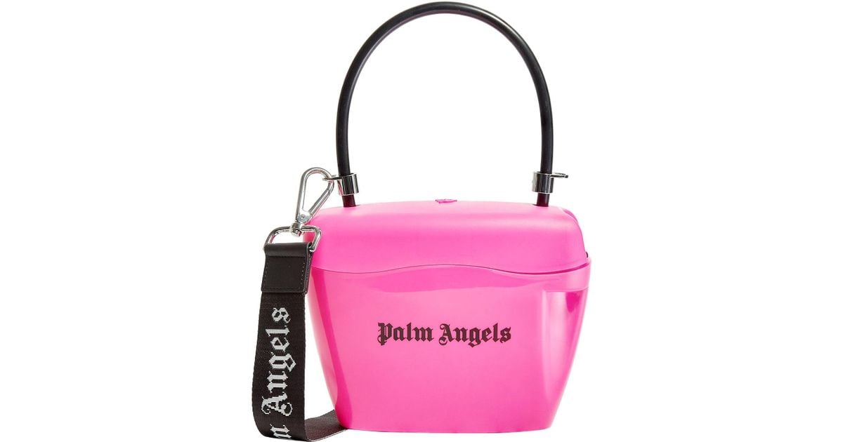 Palm Angels Strap Padlock Bag Pink/black | Lyst