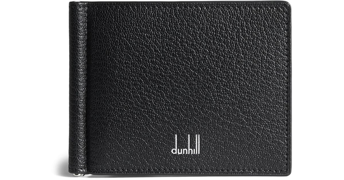 dunhill Goatskin Duke Fine Bifold Wallet in Black for Men | Lyst