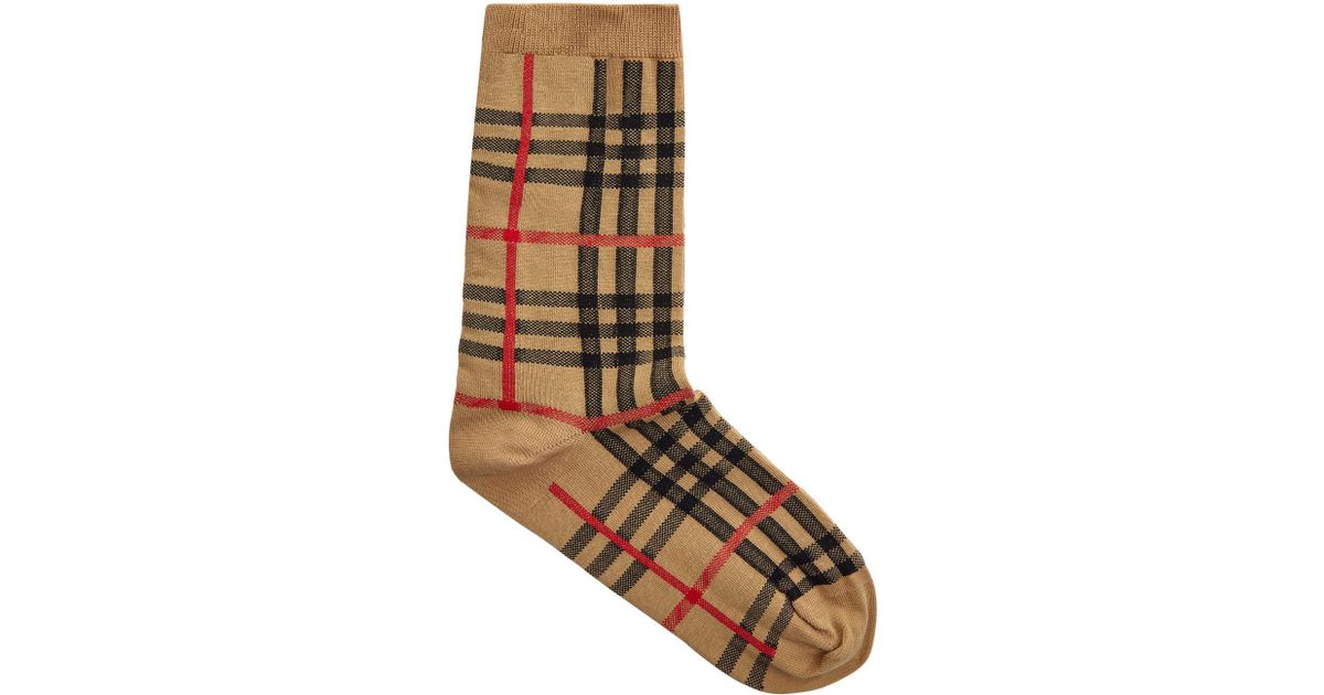 Burberry Cotton Vintage Check Socks in 