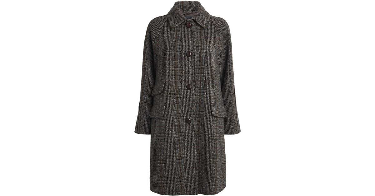 Weekend by Maxmara Prince Of Wales Check Coat in Gray | Lyst display picture 1