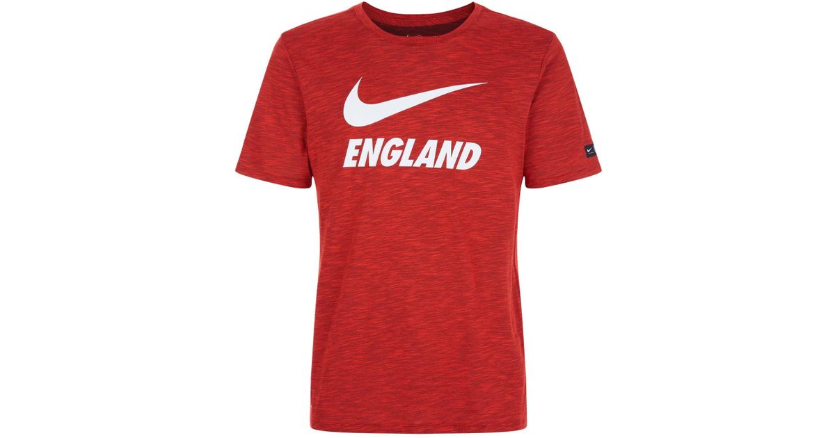 Nike Cotton England Dri-fit T-shirt in Red for Men | Lyst