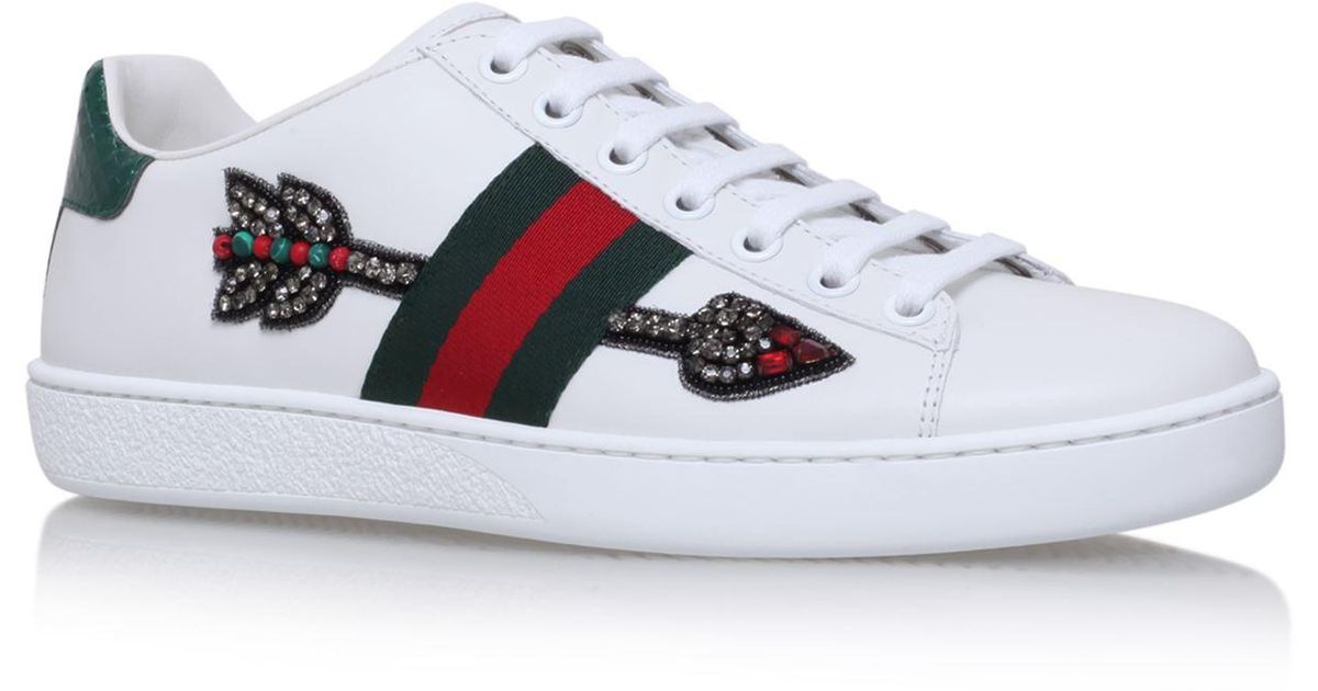Gucci Leather New Ace Arrow Sneakers in 