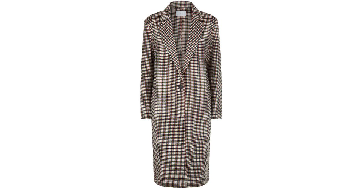 sandro check coat