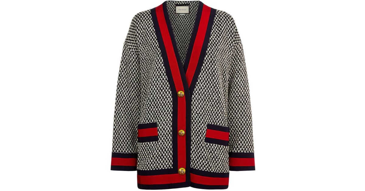 gucci tweed cardigan