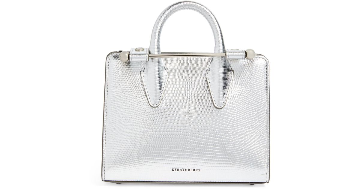 WHITE STRATHBERRY 'NANO TOTE' BAG (20194100175)