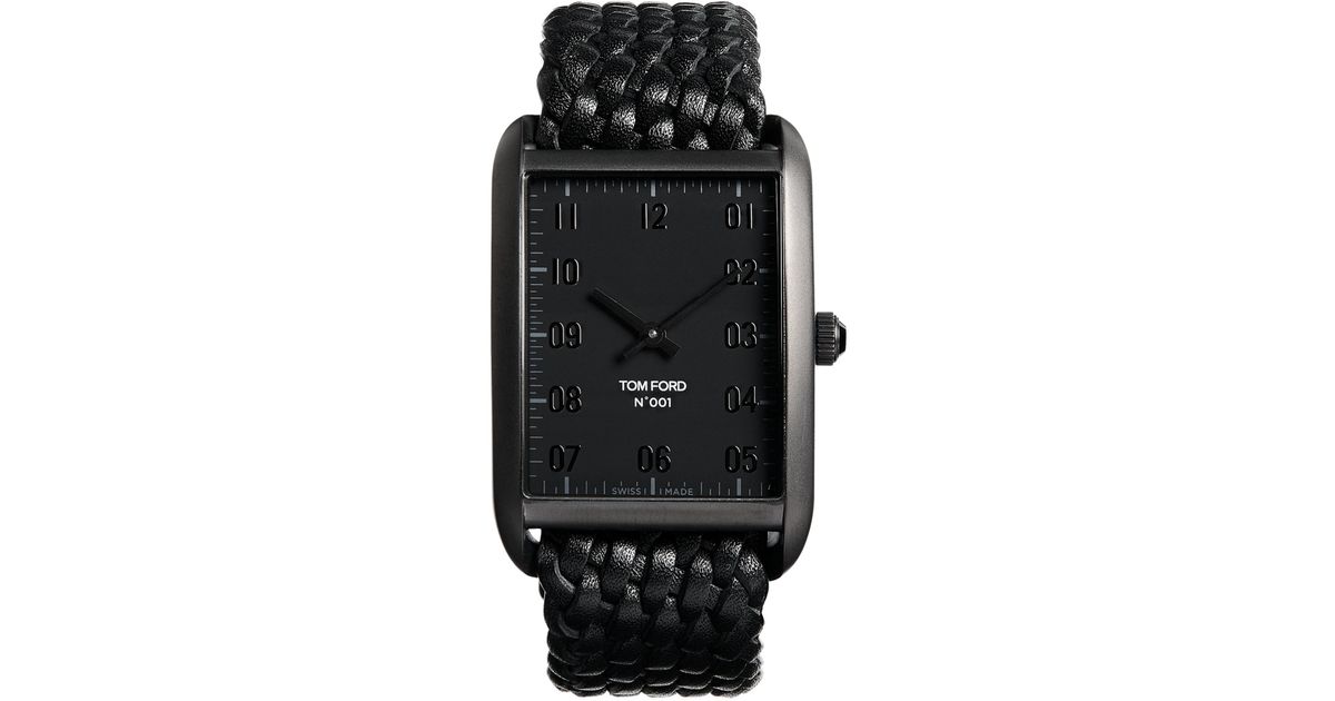 Tom Ford Stainless Steel No. 001 Watch 30mm in Black for Men | Lyst UK