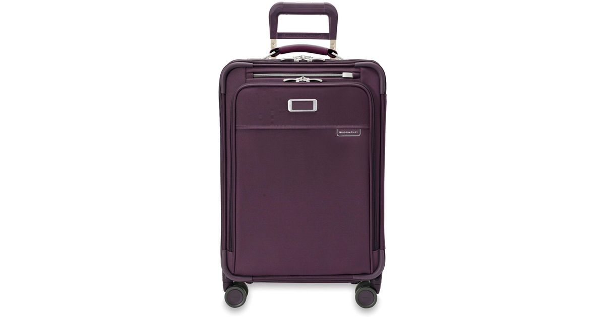 Briggs & Riley Medium Carryon Baseline Global Spinner Suitcase (56cm) in Purple Lyst