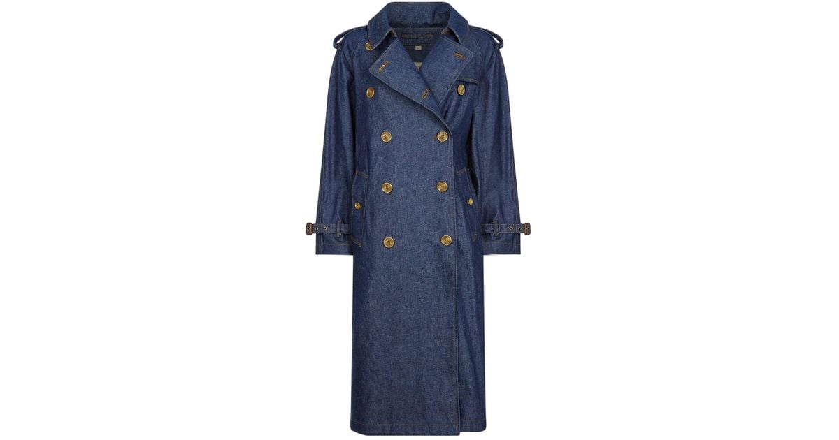 burberry denim trench coat