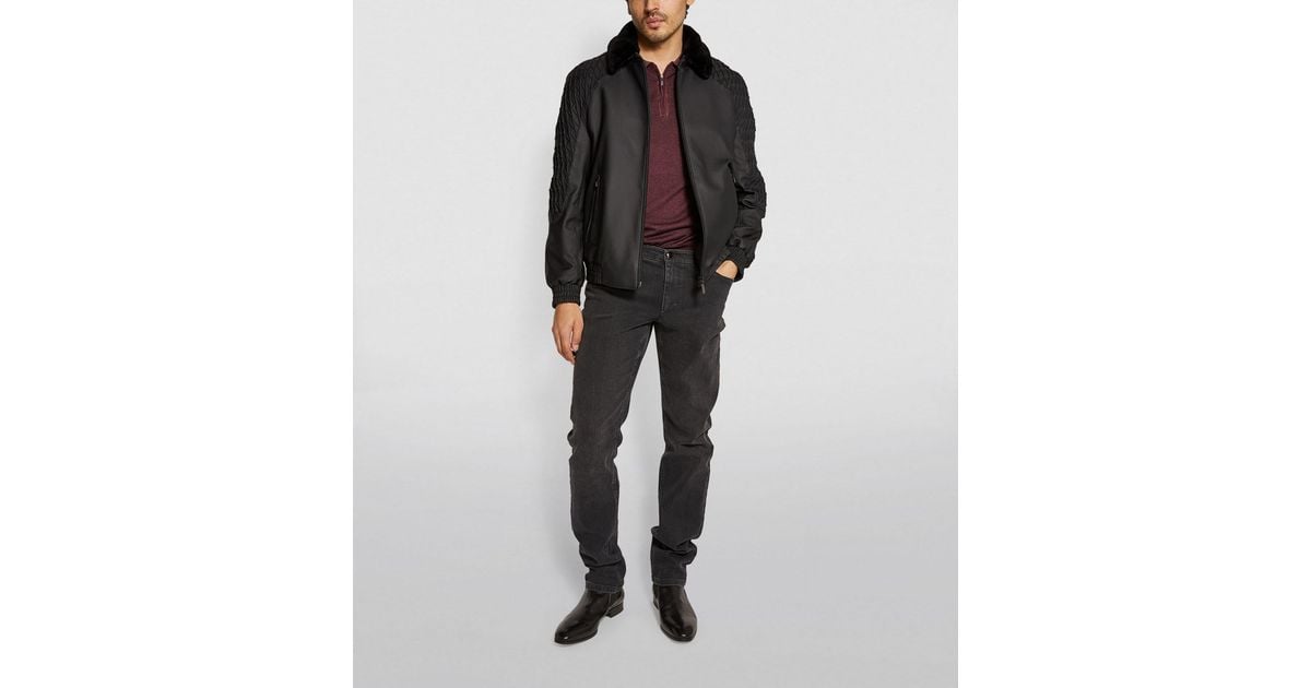 Zilli on sale leather jacket