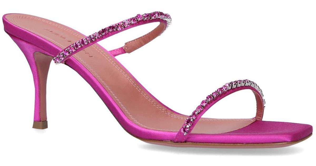 satin amina muaddi shoes