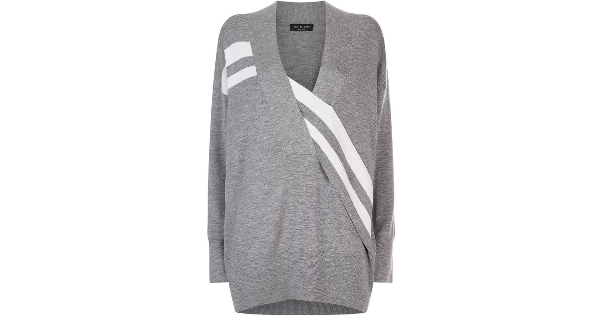 Rag & Bone Wool Grace Merino Sweater in Grey (Gray) - Lyst