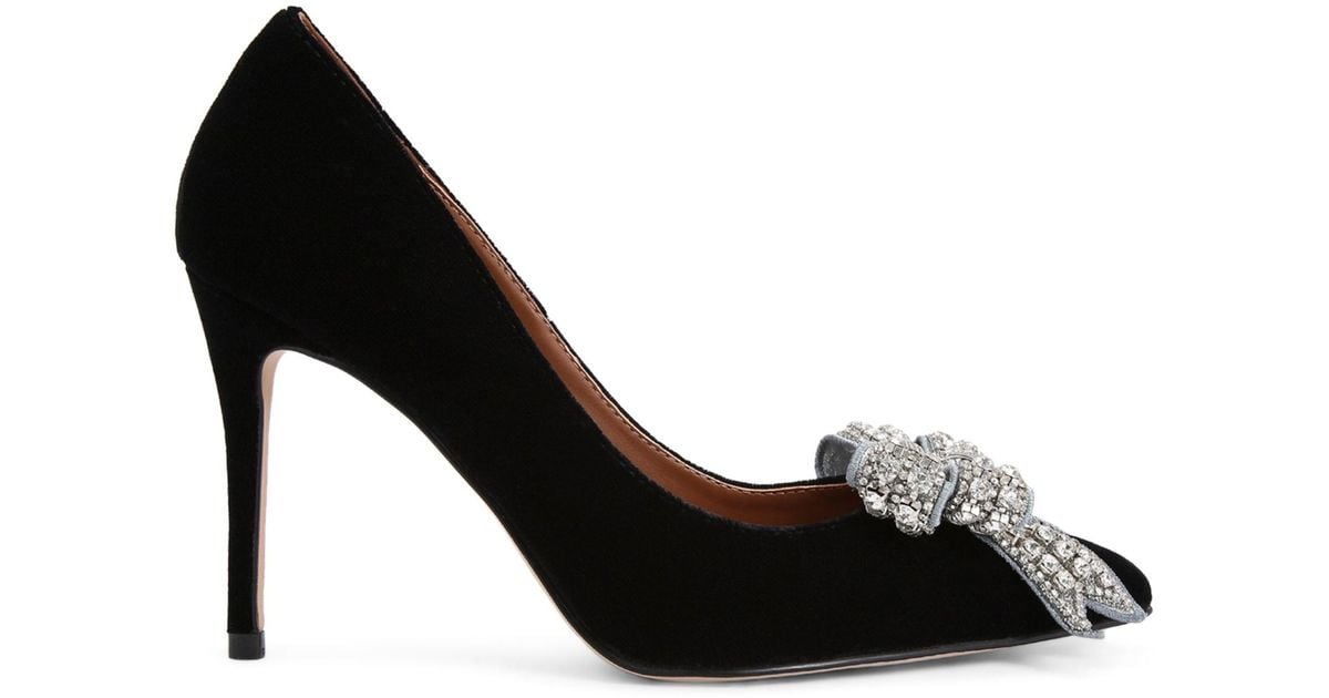 Kurt Geiger Belgravia Bow Pumps in Black Lyst