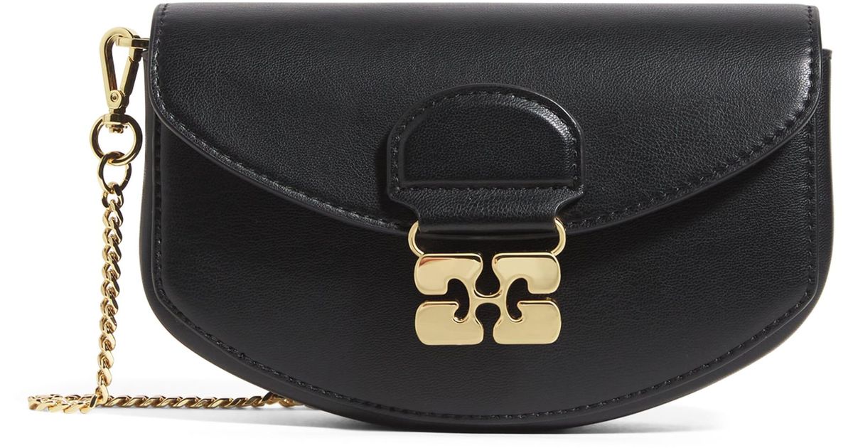 【GANNI】Apo-G Wallet On Chain クロスボディ Ganni Apo-G Chain Wallet in Black | Lyst