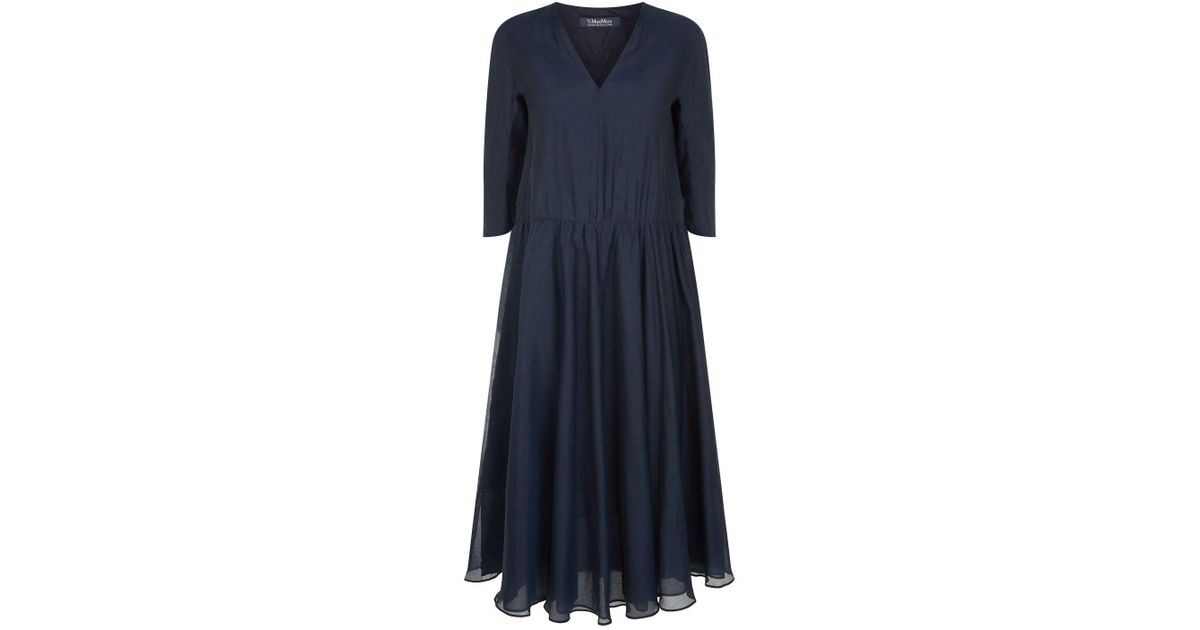 max mara silk and cotton voile dress