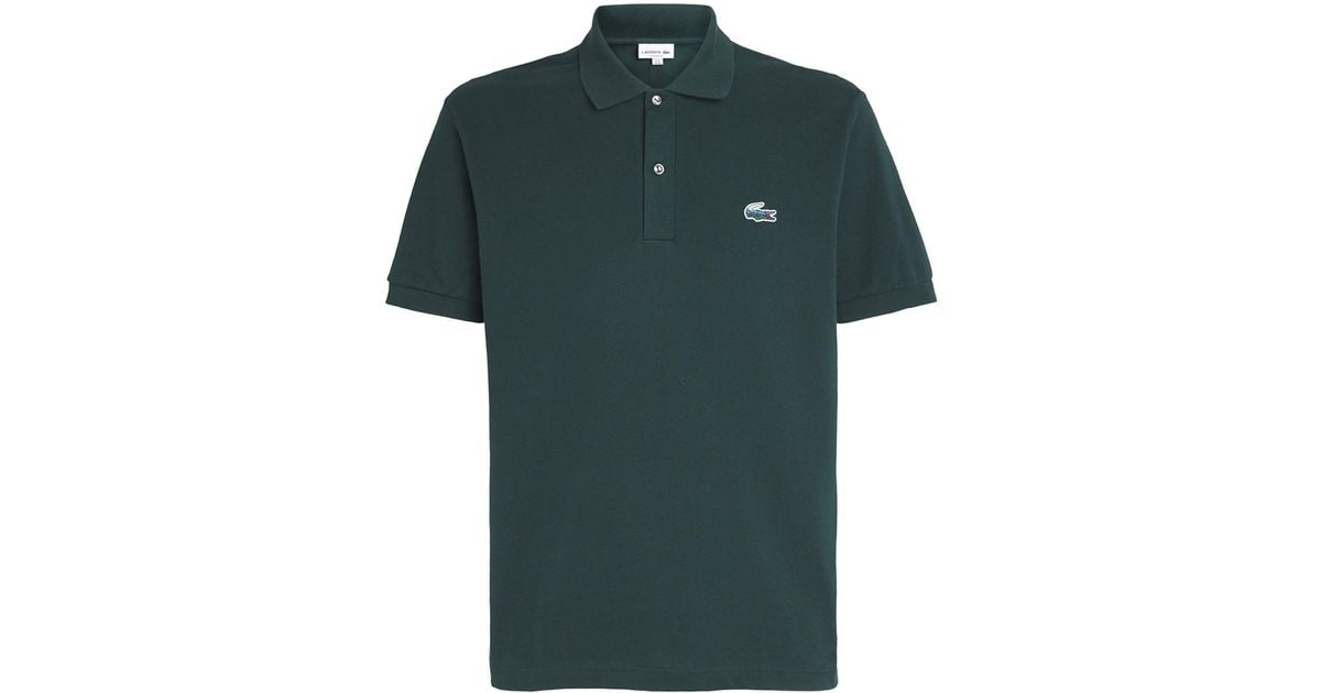 Lacoste Cotton Logo Polo Shirt in Green for Men Lyst UK