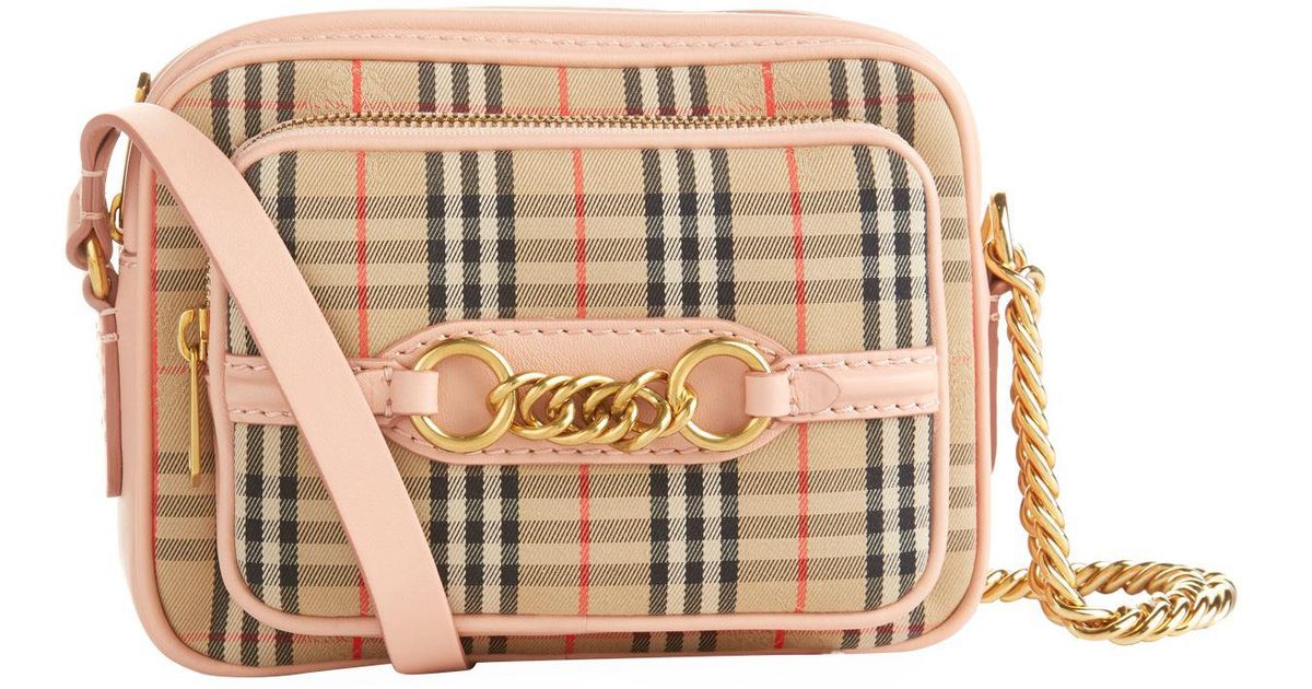 burberry check link camera bag