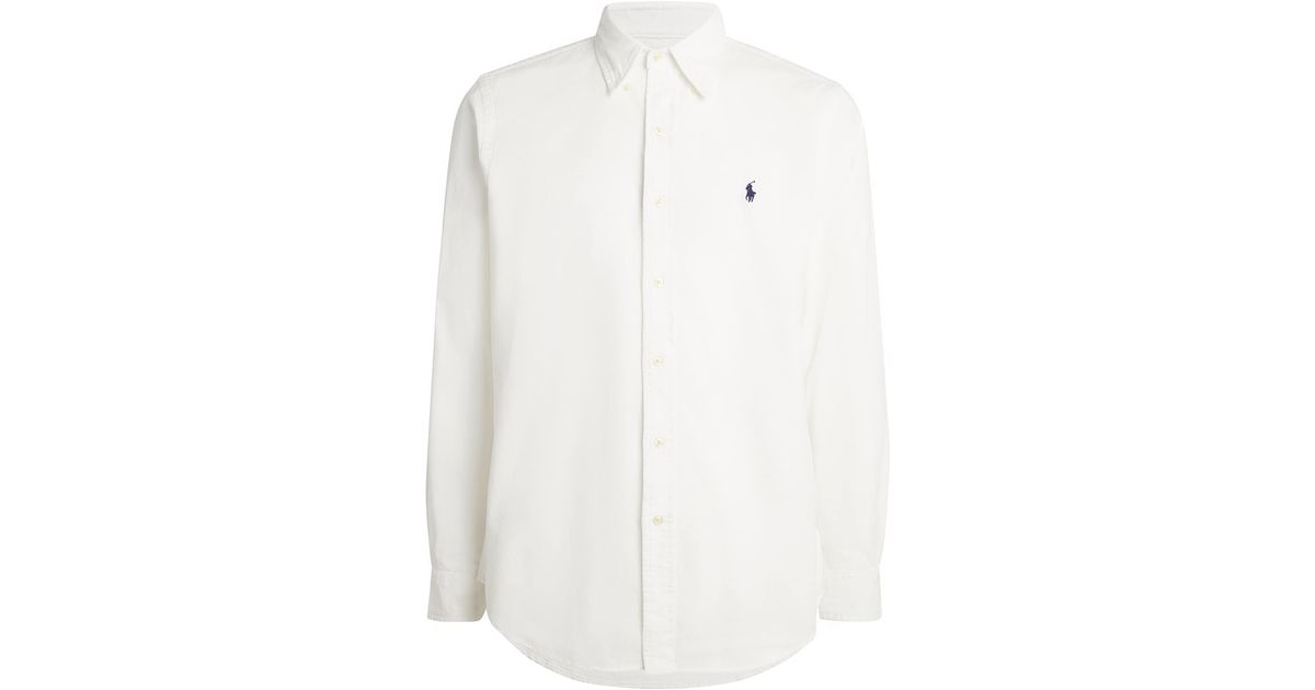 Polo Ralph Lauren Corduroy Polo Pony Shirt in White for Men | Lyst