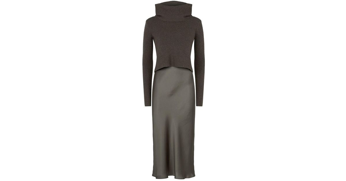 Allsaints slip dress with sweater Clearance