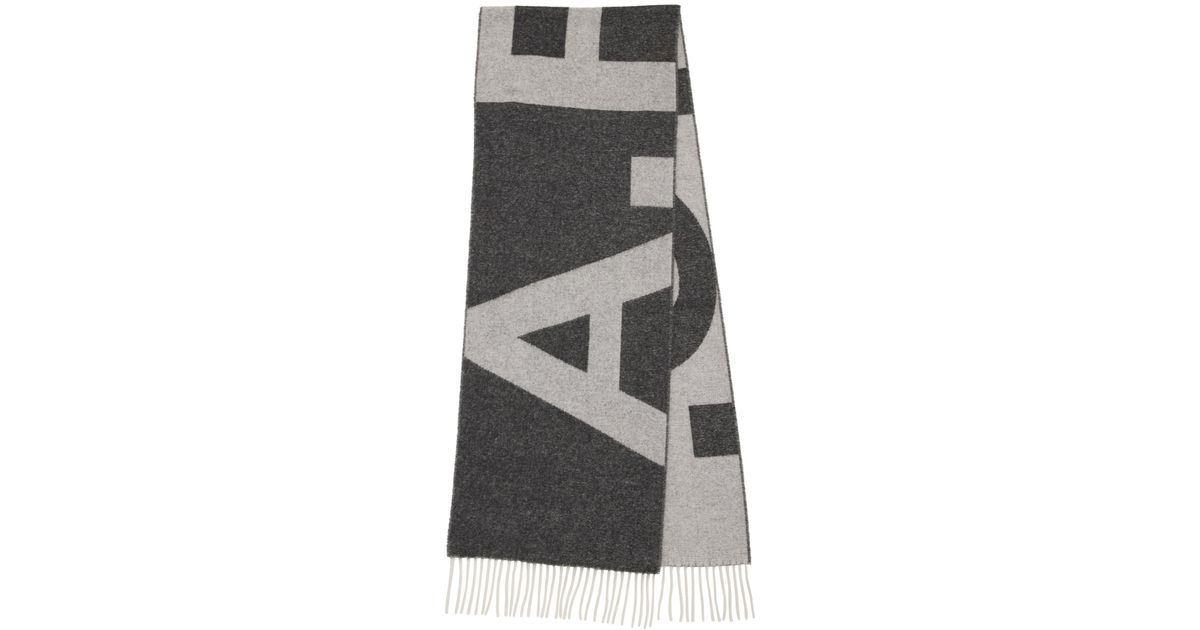 A.P.C Unisex Wool Scarf Black main image 1