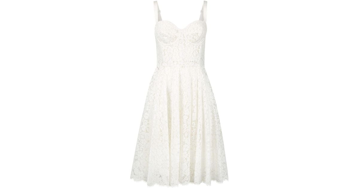 dolce and gabbana white lace dress