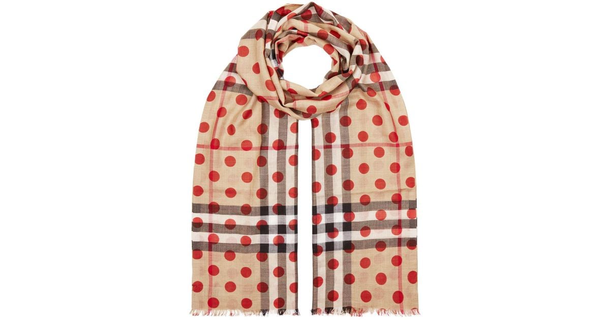 burberry dot scarf