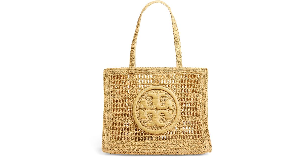 Tory Burch Small Hand-crocheted Raffia Ella Tote Bag in
