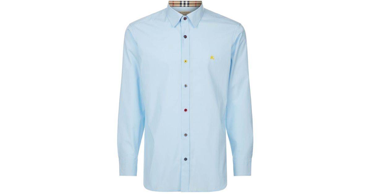 burberry contrast button shirt