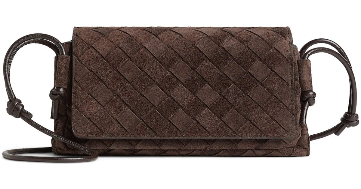 Bottega Veneta Pouch Suede Intreccio Bag – Brand New