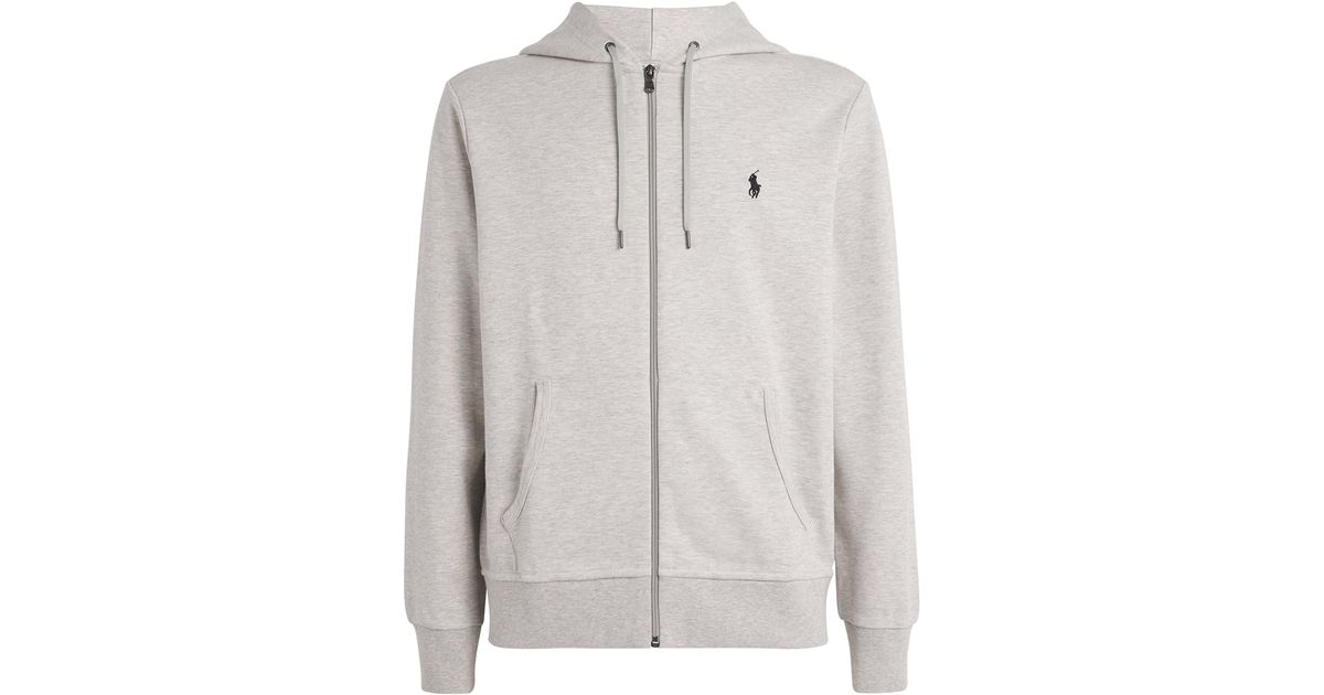 Polo Ralph Lauren Polo Pony Zip-Up Hoodie in Grey for Men Lyst UK