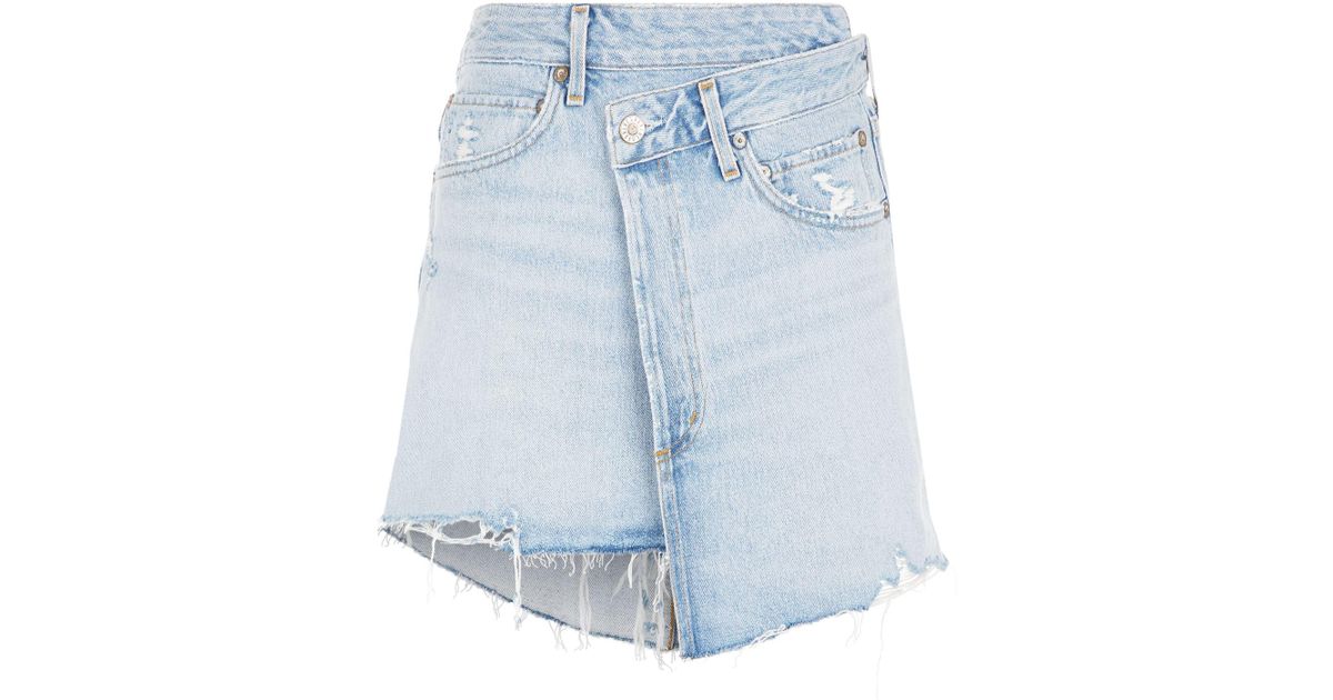 Criss cross denim skirt 2025