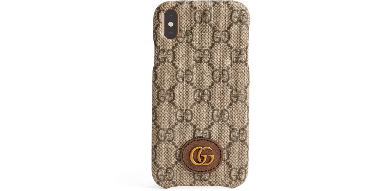 Gucci GG Supreme Canvas Iphone Xr Case in Natural for Men | Lyst