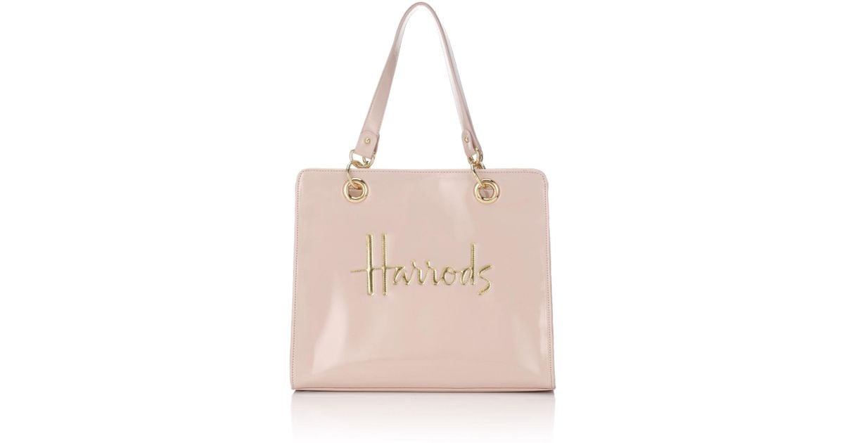harrods signature logo tote bag