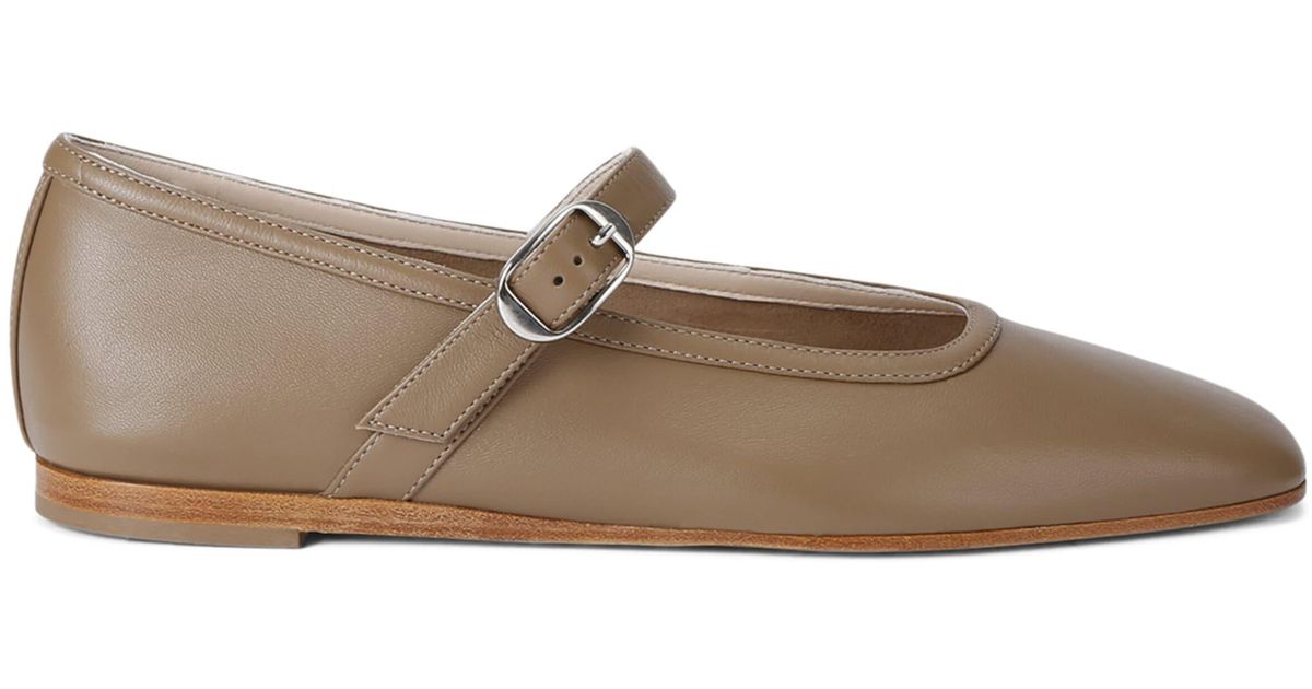 Le Monde Beryl Leather Mary Jane Ballet Flats in Brown | Lyst