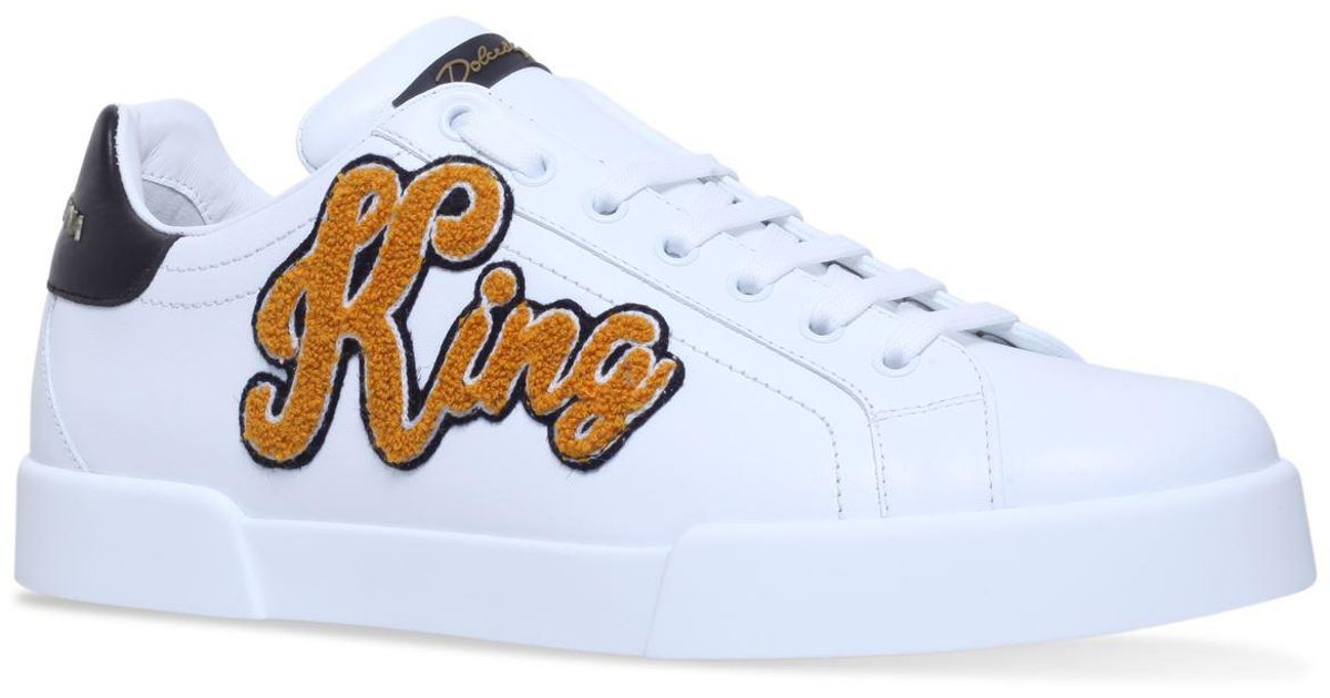 Dolce Gabbana King Crown Sneakers in White for Men Lyst