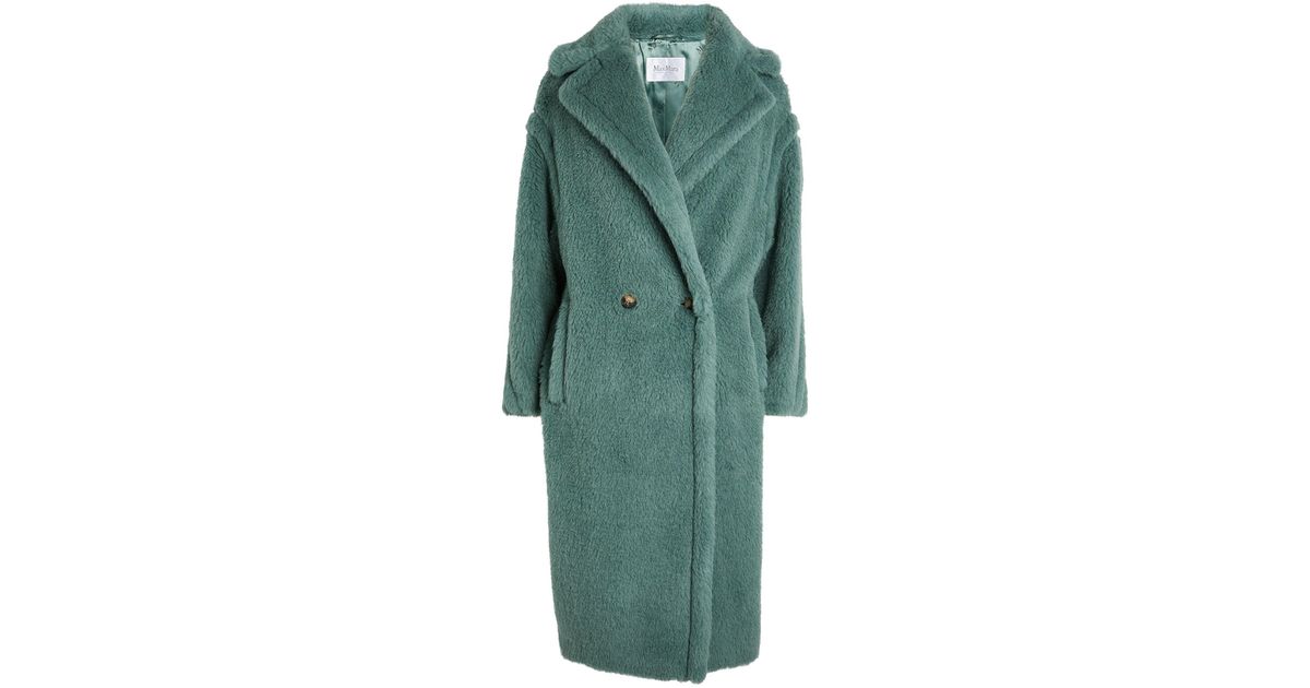 【アルパカ混 /VERDE KAKI】MAX MARA Teddy Bear Icon Coat Max Mara Teddy Bear Icon Coat in Green | Lyst