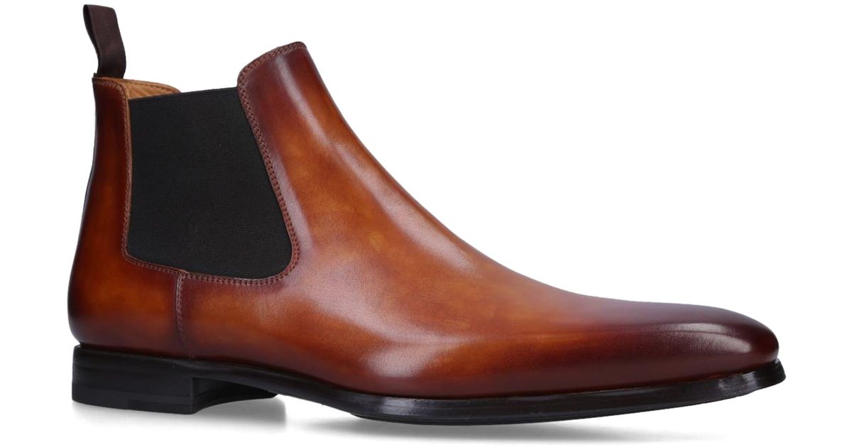 Magnanni Leather Chelsea Boots in Brown for Men Lyst Canada