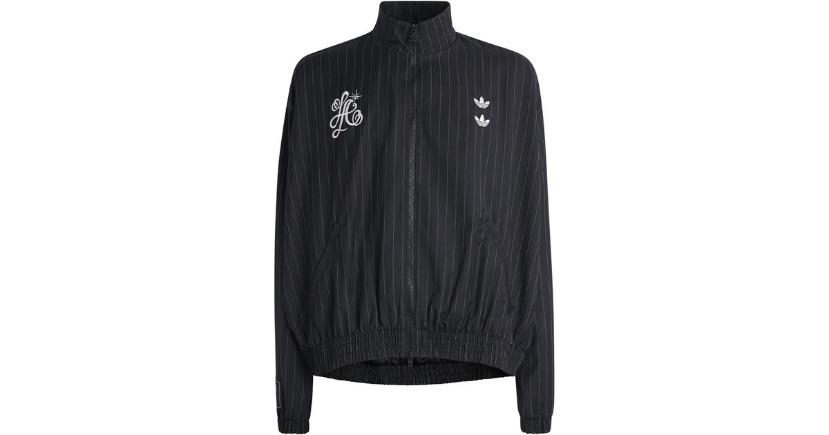 Willy Chavarria X Adidas Originals Pinstripe Track Jacket in Black 
