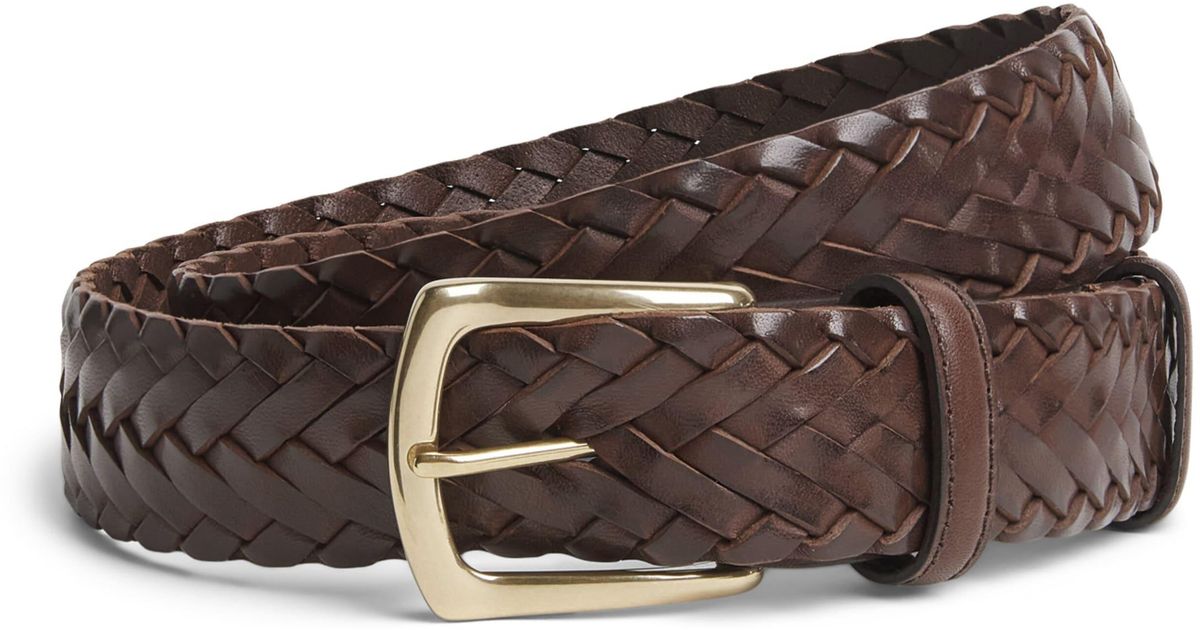 Elliot Rhodes Elliot Rhodes Leather Braided Belt in Brown for Men | Lyst UK