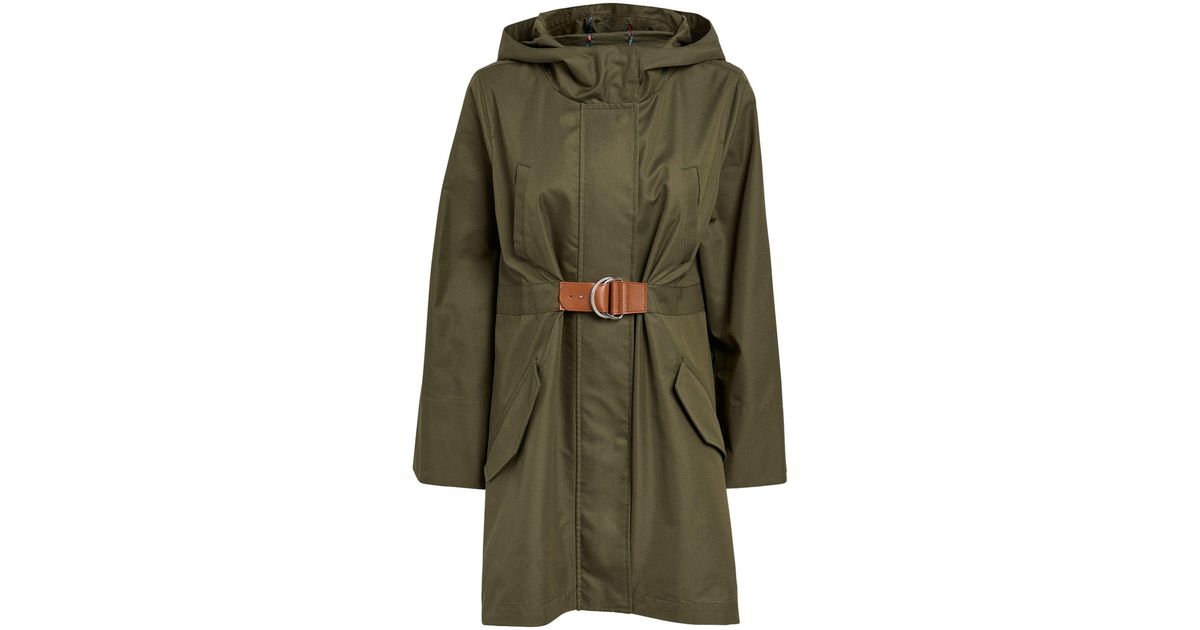 MAX&Co. Belted Trench Coat in Green | Lyst