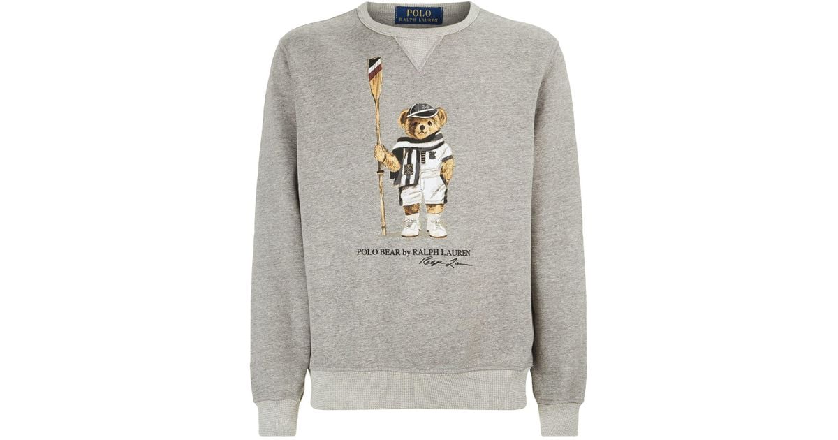 Lauren Ralph Men Polo Gray Sweatshirt For Bear Fleece rBWQCEodxe
