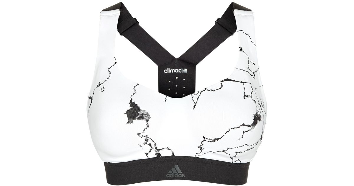 white adidas sports bra