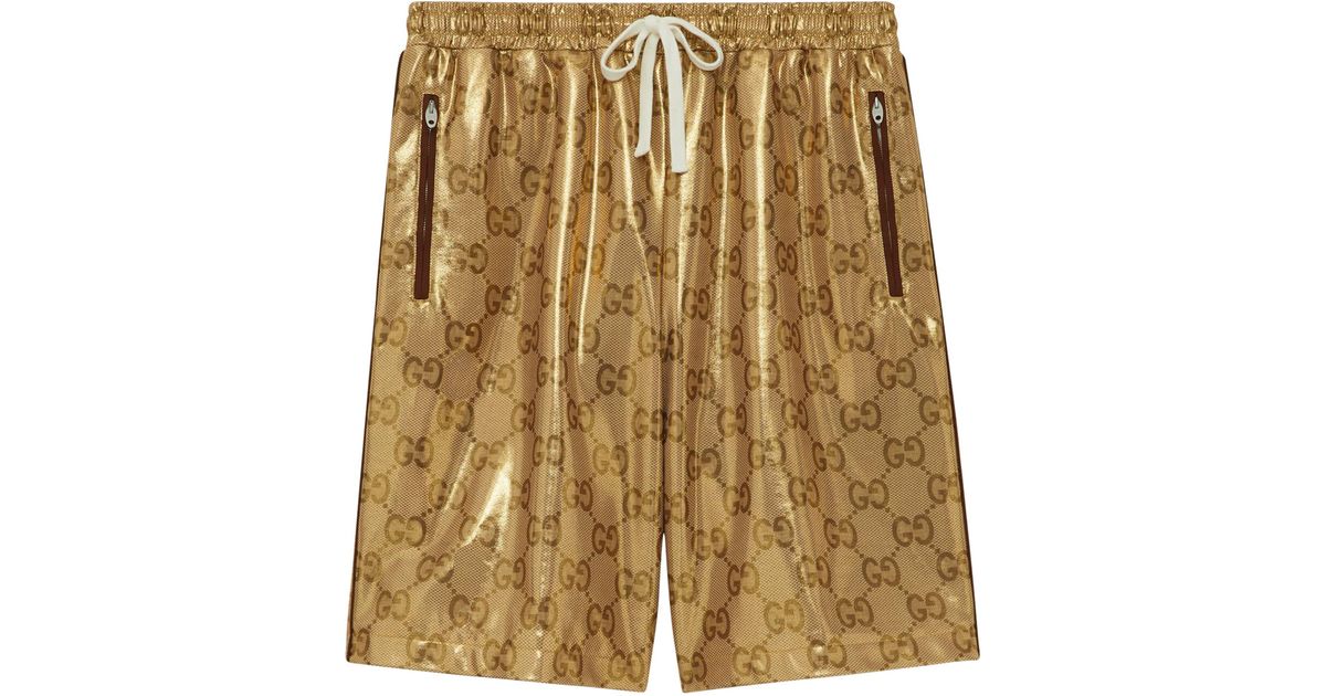 Gucci GG Supreme Basketball Shorts in Natural for Men Lyst UK