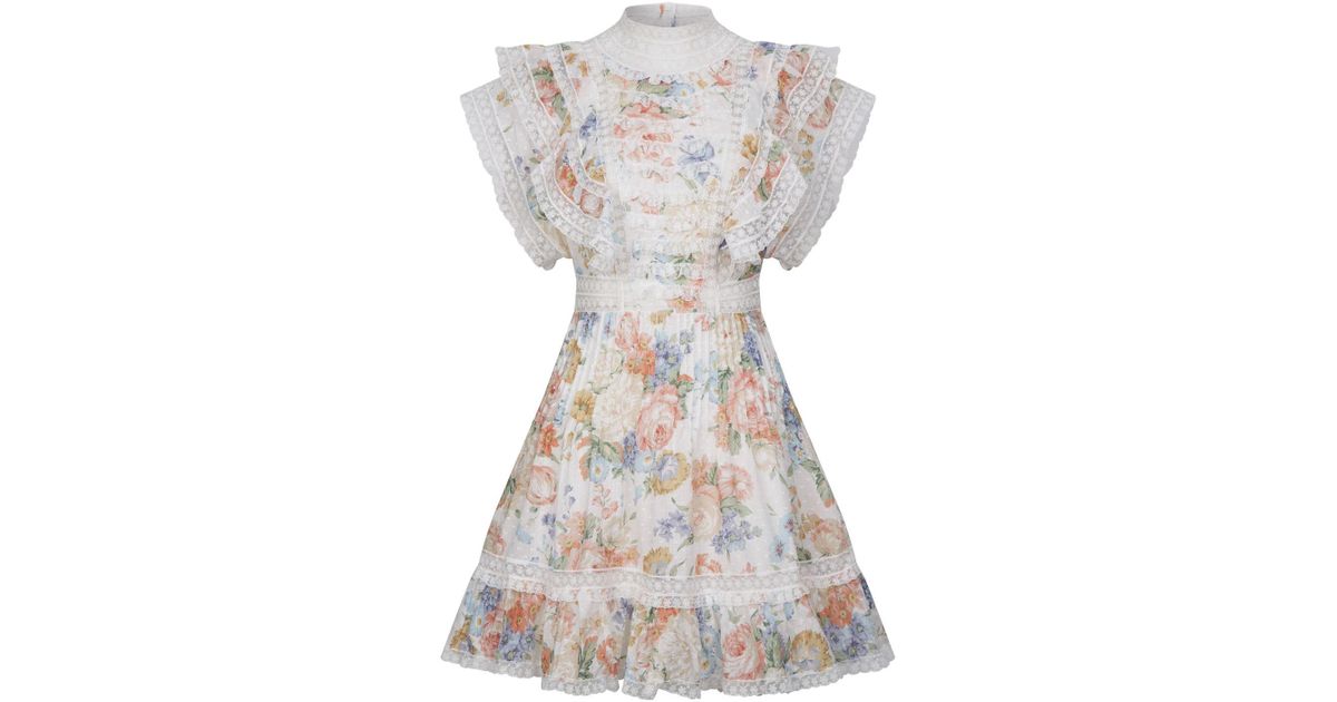 zimmermann bowie frill mini dress
