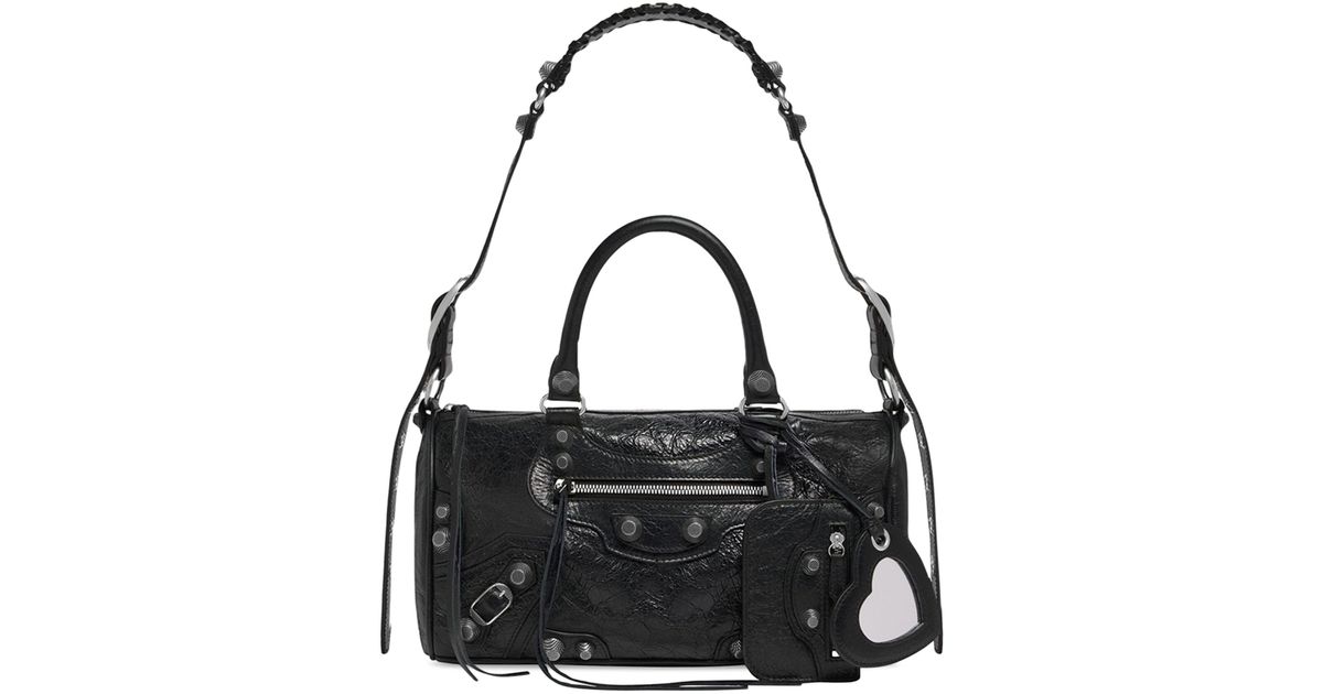Balenciaga Medium Leather Le Cagole Duffle Bag in Black | Lyst Canada