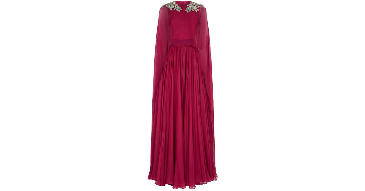 alexander mcqueen cape dress