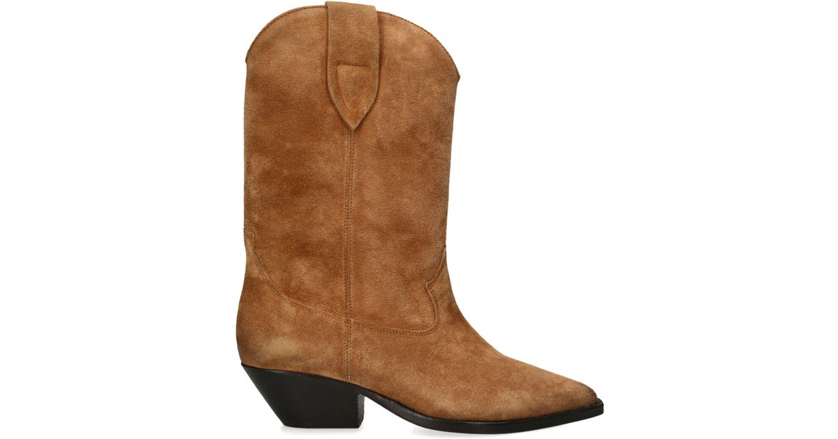 Isabel Marant Suede Cowboy Boots in Brown | Lyst