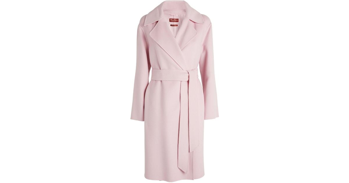 Max mara pink wool cheap coat